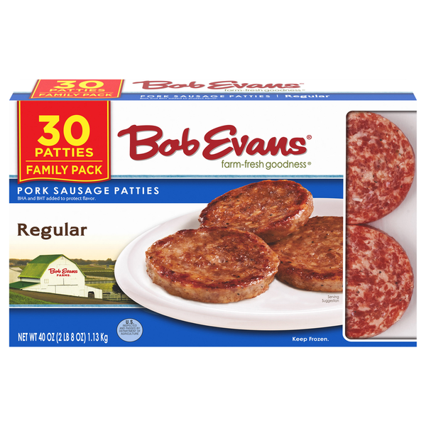 Bob Evans Farms Regular Pork Sausage Patties Family Pack