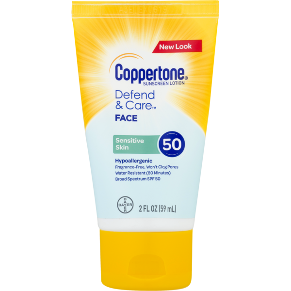 Coppertone Hypoallergenic Defend & Care Sunscreen Lotion Sensitive Skin
