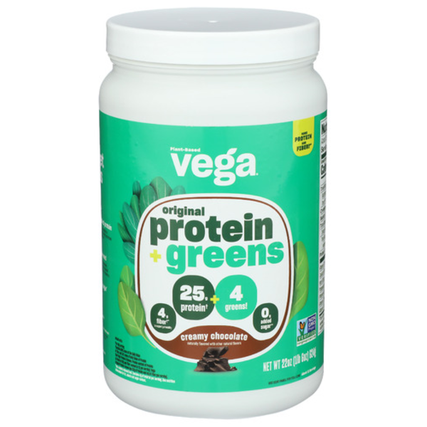 Vega Drink Mix, Protein + Supergreens, Creamy Chocolate, Premium