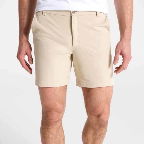 VRST Men's 7" Slim Limitless Shorts, Size 34 - Khaki Sand
