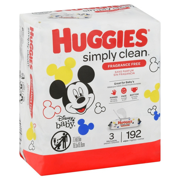 Disposable Wipes Huggies Simply Clean Unscented Baby Wipes Huggies