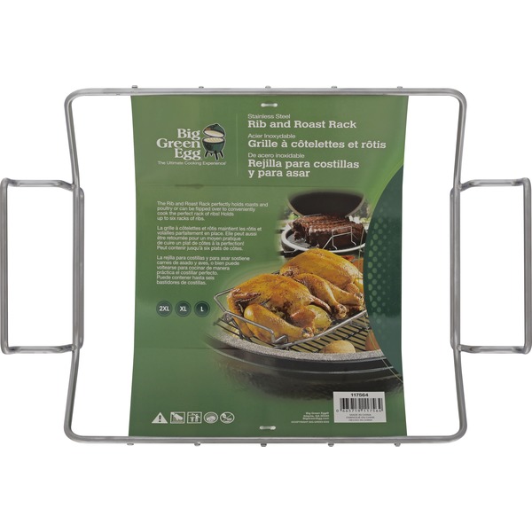KAMaster Turkey Rack For Big Green Egg Rib Rack Stainless Steel For Smoking And Grilling Dual