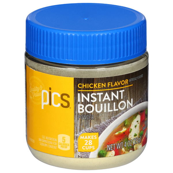 PICS Instant Bouillon, Chicken Flavor, Powder Same-Day Delivery or