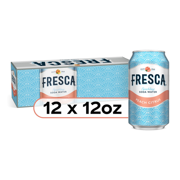 Fresca Peach Soda Sparkling Flavored Soda Pop Soft Drink Zero