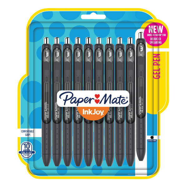 Ink Joy 0.5mm Fine Point Black Barrel Retractable Gel Pens - Black Ink