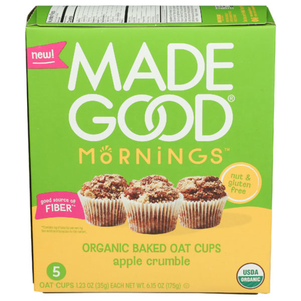 Madegood Organic Apple Crumble Mornings Baked Oat Cups 5 Pack
