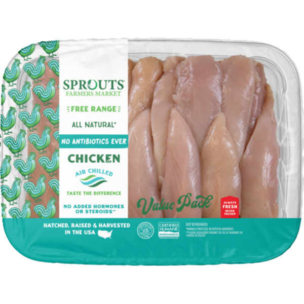 Sprouts Chicken Tenderloins No Antibiotics Ever Value Pack