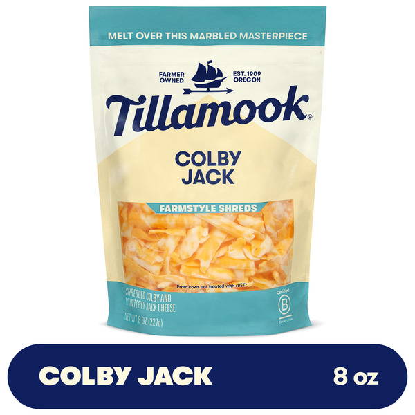 Tillamook Farmstyle Colby Jack Shredded Cheese, 8oz