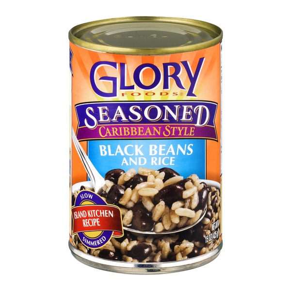 Glory Foods Seasoned Caribbean Style Black Beans and Rice (15 oz