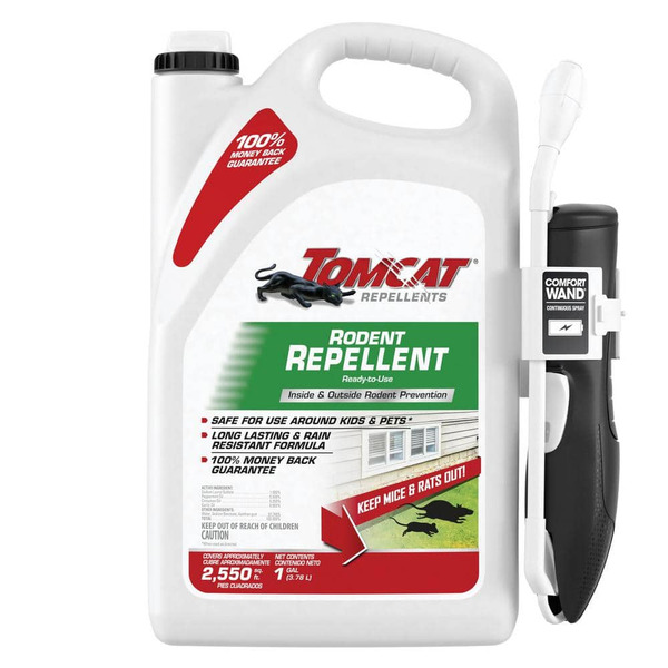 Tomcat Repellents, Rodent Repellent Ready-to-use, 1 Gal. Indoor And Outdoor Mouse And Rat Prevention With Peppermint Oil