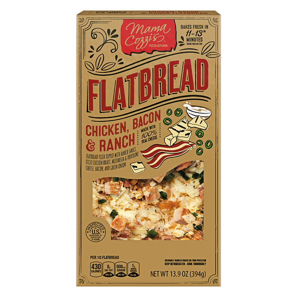 ALDI Mama Cozzi's Pizza Kitchen Chicken Bacon Ranch Flatbread Same