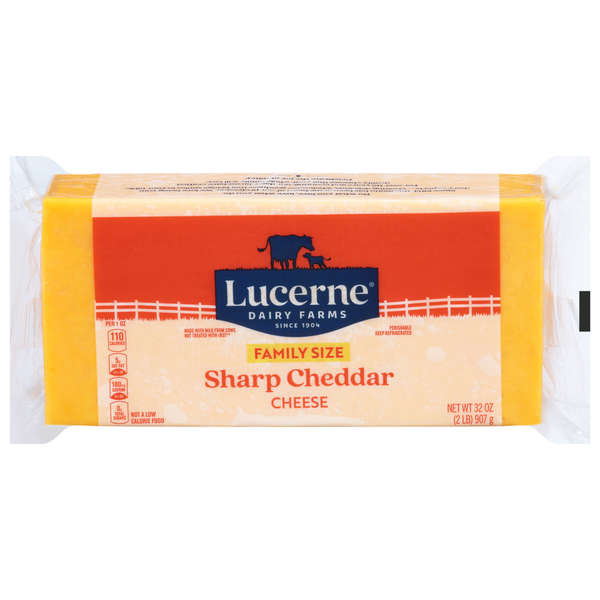 Lucerne Cheese, Sharp Cheddar, Family Size