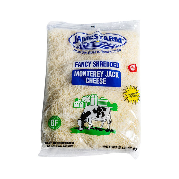 James Farm - Fancy Shredded Monterey Jack Cheese - 5 lbs