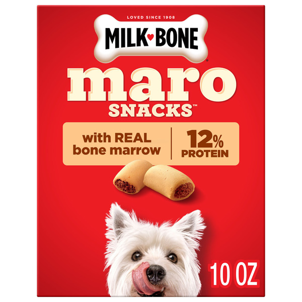 Milk-Bone MaroSnacks Small Dog Treats with Real Bone Marrow, 10 Oz. Box