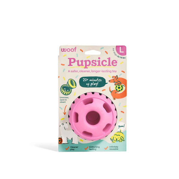 Woof The Party Pupsicle Play Toy, Large - Pink