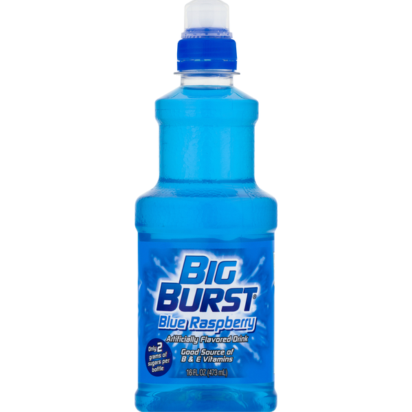 Big Burst Flavored Drink, Blue Raspberry (16 oz) Instacart
