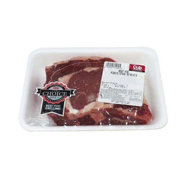 Cub Beef Rib Ribeye Steak Boneless (per lb) Instacart
