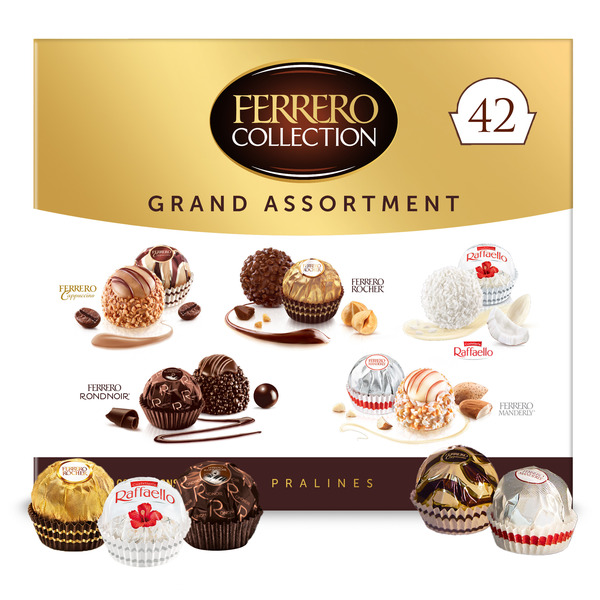 Ferrero Collection Grand Assortment, 6 Flavors, Hazelnut, Dark