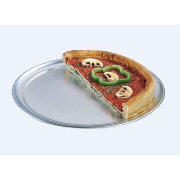 Pizza Pan, wide rim, 20", solid, 18 gauge aluminum