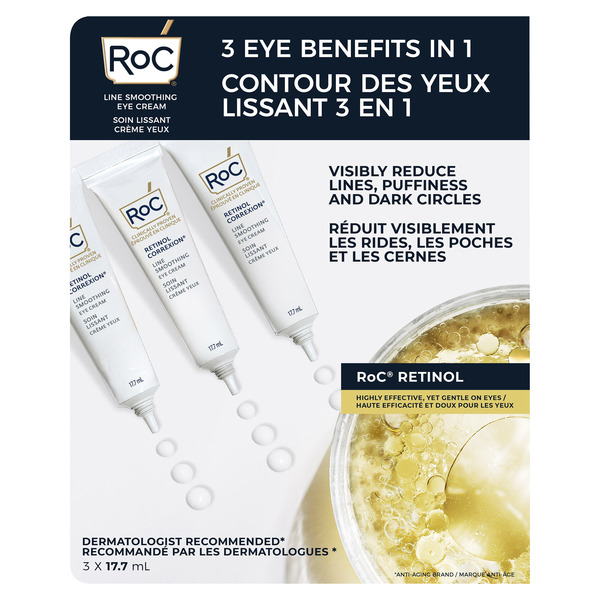 RoC Skincare Retinol Correxion Line Smoothing Eye Trio