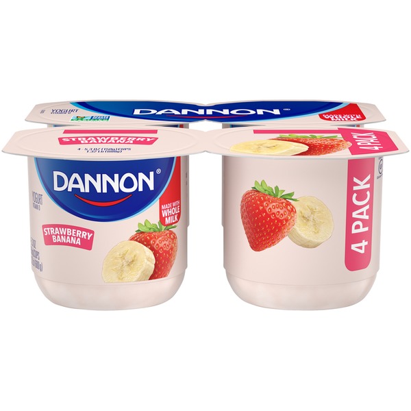 Brand Dannon Whole Milk Strawberry Banana Dannon Blended Strawberry