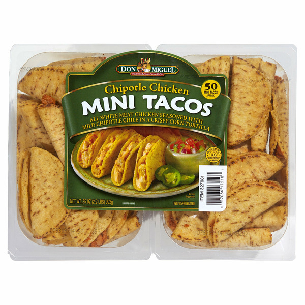Don Miguel Chipotle Chicken Mini Tacos, 35 oz