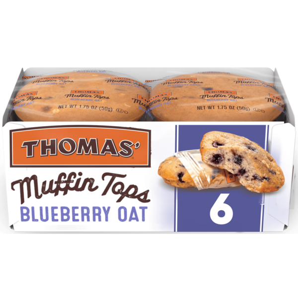 Thomas’ 6 ct, Blueberry Oat, Muffin Tops, Muffin Tops, 10.5 oz