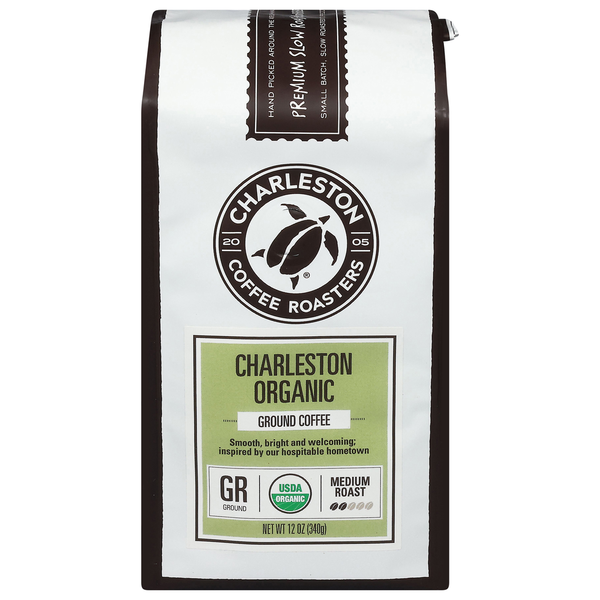 Charleston Coffee Roasters Coffee, Ground, Medium Roast, Organic