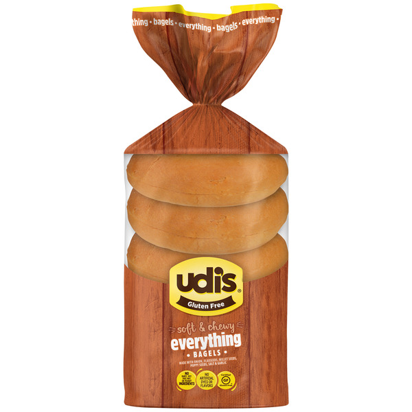 Udi's Gluten Free Everything Bagels, Frozen