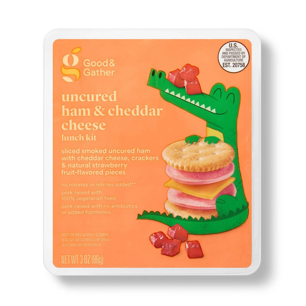 Good & Gather Uncured Ham & Cheddar Cheese Lunch Kit