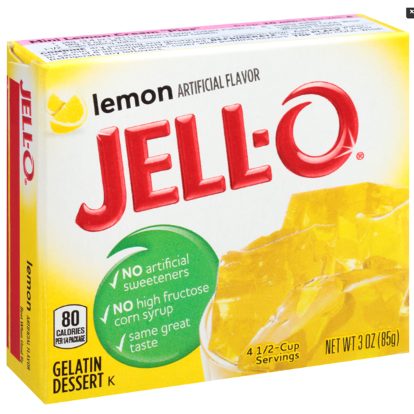 Jell-O - Lemon Flavored Gelatin - 24/3 oz