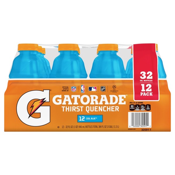 Gatorade Thirst Quencher, Cool Blue Flavored (32 fl oz) from Costco
