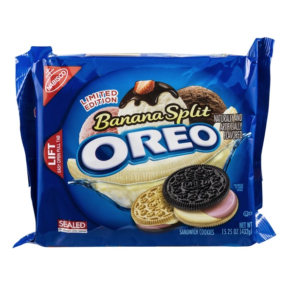 Oreo Banana Split Sandwich Cookies Same-Day Delivery or Pickup