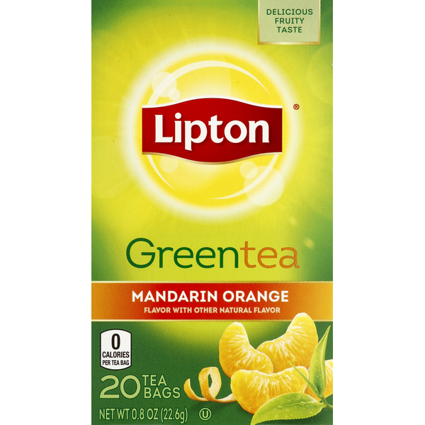Lipton Green Tea, Mandarin Orange, Bags Same-Day Delivery or