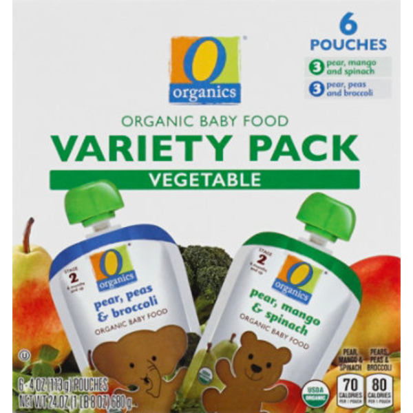 O Organics Vegetable Baby Food Variety Pack Pouch