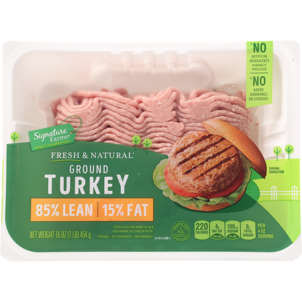 Signature Farms Turkey, Ground, 85%/15%