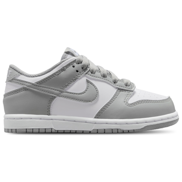 Nike Little Kids' Dunk Low Casual Shoes, Size 1.5 - White/Light Smoke Grey/White
