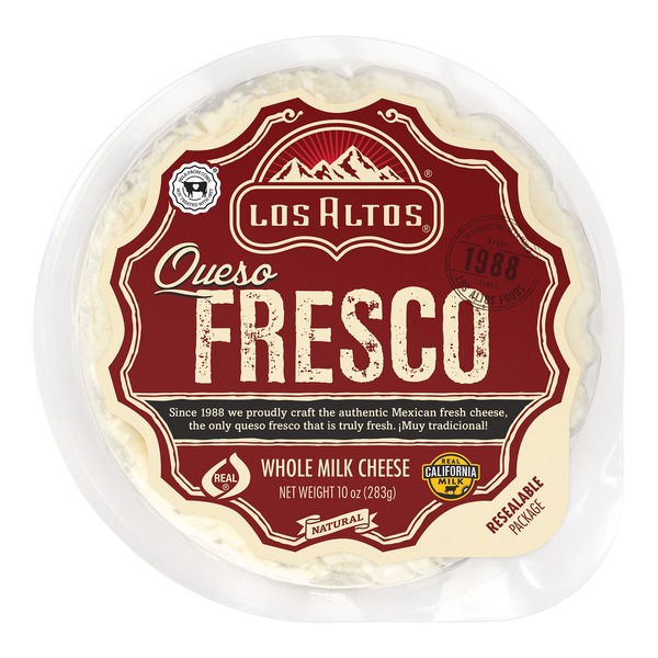 Los Altos Queso Fresco, Whole Milk Natural Mexican Cheese