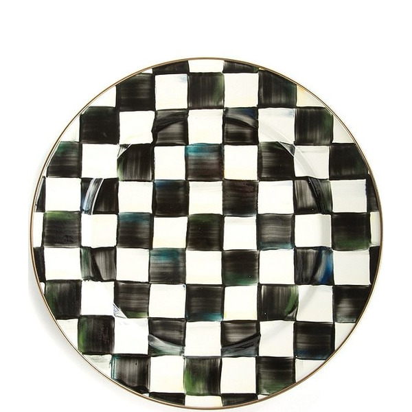 Mac Kenzie-Childs Check Enamel Charger Plate