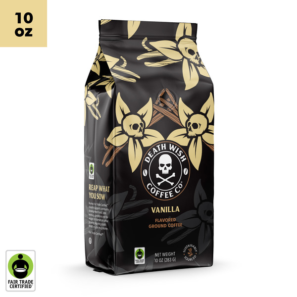 Death Wish Coffee Fair Trade, Vanilla Flavored Ground Coffee Same