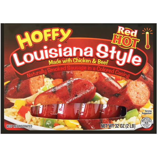 Hoffy Louisiana Style Red Hot Smoked Sausage