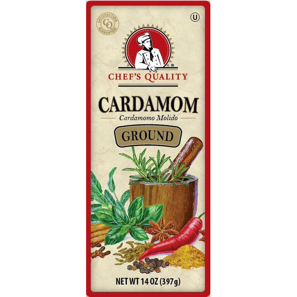 Chef's Quality - Ground Cardamom - 14 oz Jar