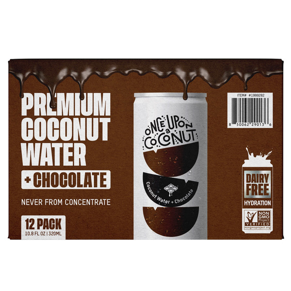 Once Upon a Coconut Premium Coconut Water + Chocolate, 10.8 oz, 12-count