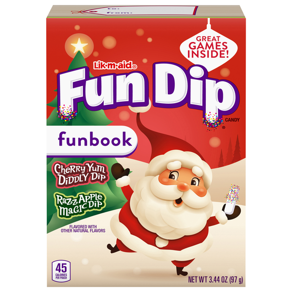 Fun Dip Funbook Lik-m-Aid Cherry Yum Diddly Dip/Razz Apple Magic
