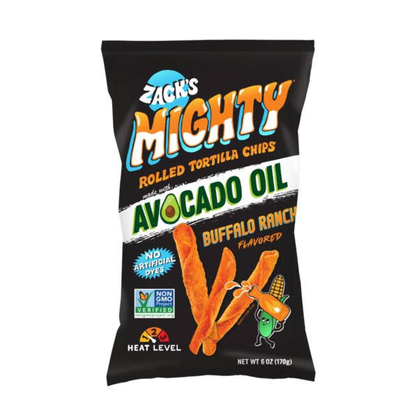 Zack's Mighty Avocado Oil Rolled Tortilla Chips - Buffalo Ranch