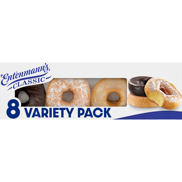 Entenmann's Classic, 8 ct, Assorted, Donuts, Kosher, Doughnuts, 14.25 oz