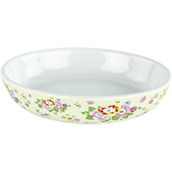 Play On Ceramic Floral Cat Bowl
