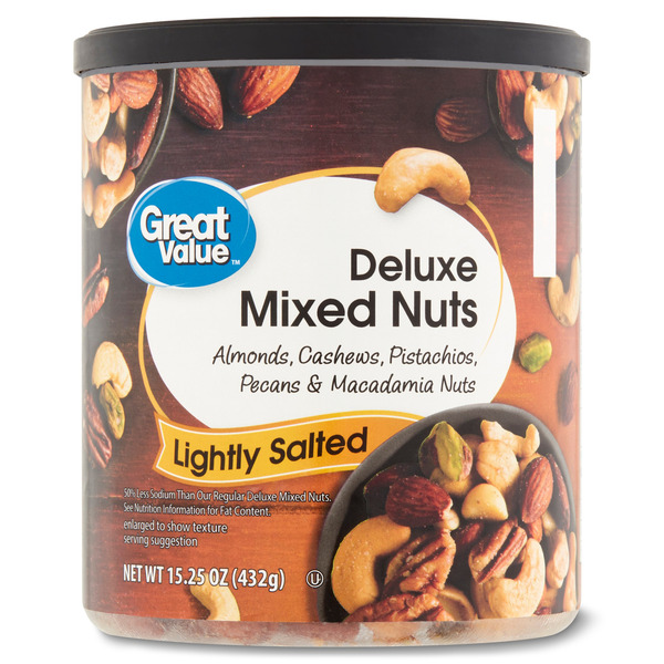 Walmart Great Value Roasted & Lightly Salted Almonds Cashews Pistachios ...