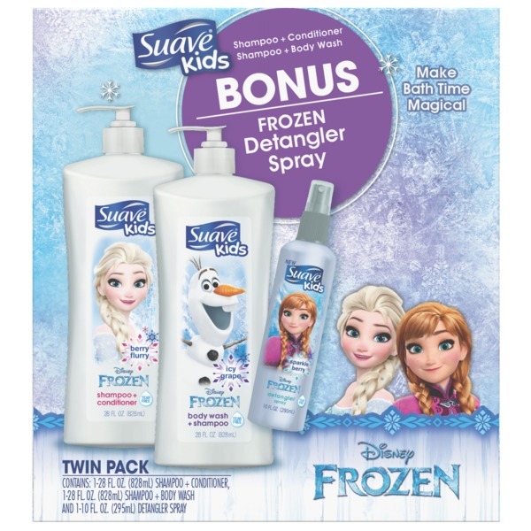 Suave Shampoo Conditioner Gift Pack Bonus Detangler 3 Ct