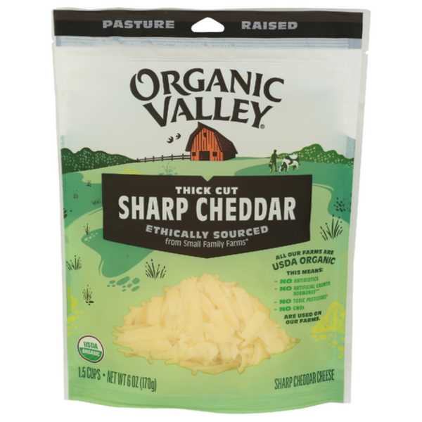 Organic Valley Organic Shredded Sharp Cheddar Cheese Same-Day